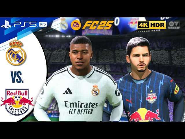 Real Madrid vs FC Red Bull Salzburg | UEFA Champions League 24/25 Full Match | FC 25 | PS5 Pro 4K60