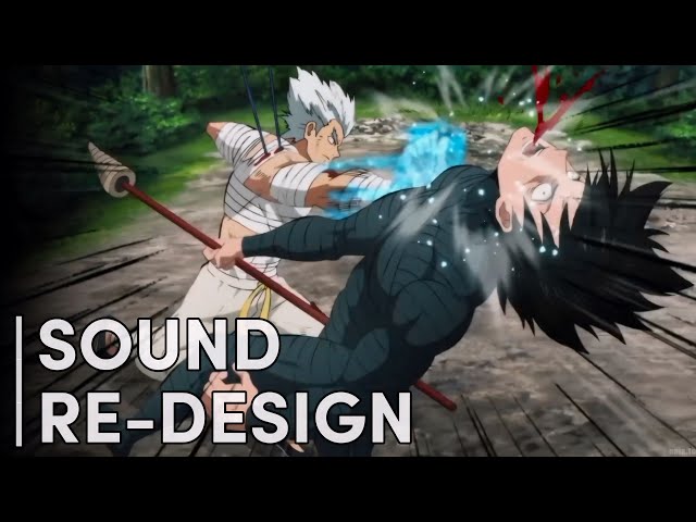 One Punch Man - Garou VS Stinger & Glasses | Sound Re-Design