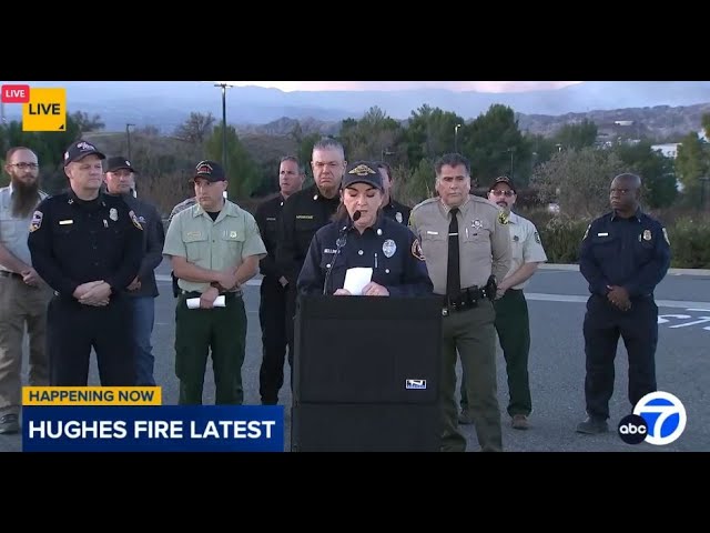 Fire officials give update on Hughes Fire in Castaic that’s burned more than 8,000 acres