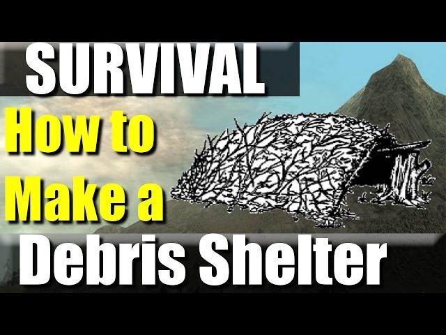 How to make a Survival Shelter: No cordage, No saw, No ax.