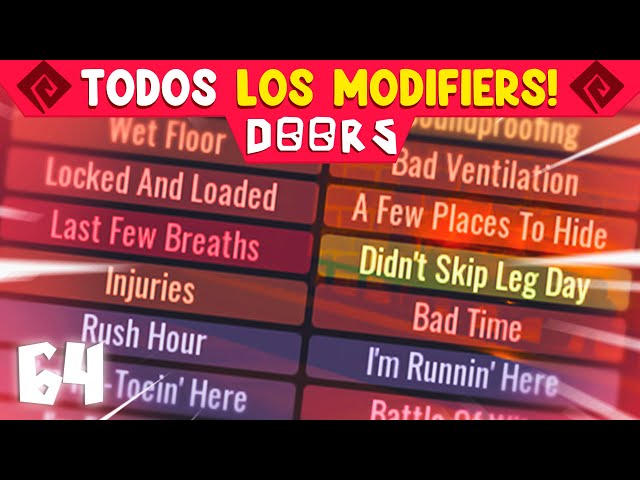 TODOS los 64 MODIFIERS de DOORS! 🚪| DOORS ROBLOX I SHOWCASE MODIFIERS I GUIA