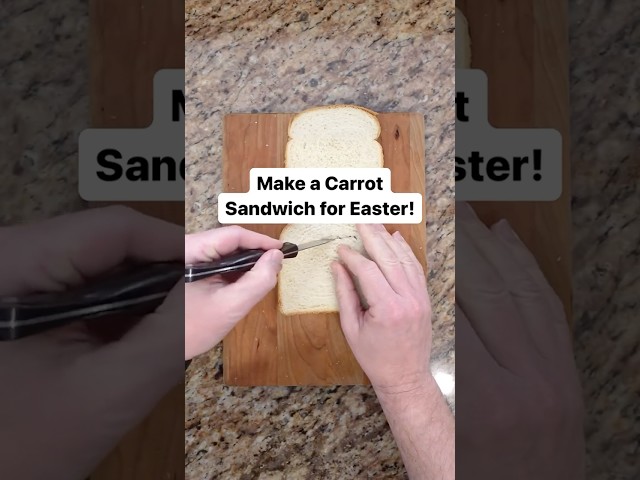 How to make a carrot food art sandwich for your kids for Easter!