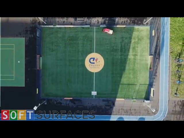 Artificial Grass Pitch Maintenance for Cruyff Court in Leicester | Football Pitch Maintenance