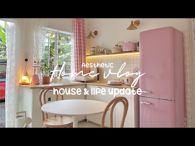 cozy at home 🌸 chill , cooking & unboxing new pink kitchen gadget | minimal pink house | aesthetic