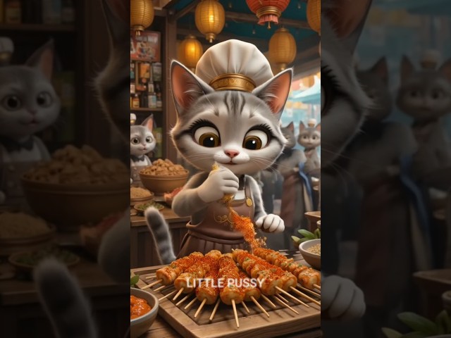 The Joy of Tofu Selling Satay ‼️🐱 #shorts #funnycats #cat #cutecats #kitten #catvideos #aicat #ai