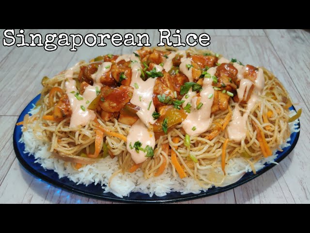 Singaporean chicken Rice platter