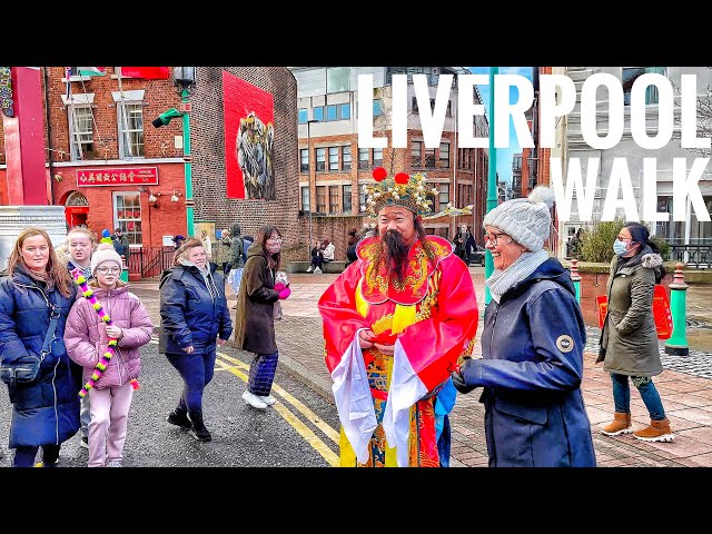 Liverpool City Weekend Walking Tour | A Walk Around China Town, City Centre, The Beatles Bar - 4kHDR