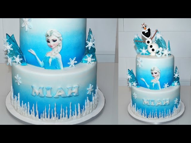 Cake decorating tutorials | how to make an ELSA FROZEN CAKE  | Sugarella Sweets