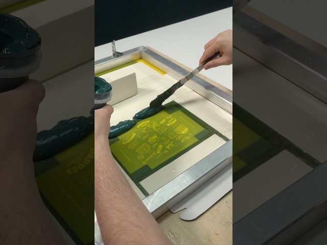 Screen printing #asmr with perfect sticker alignment