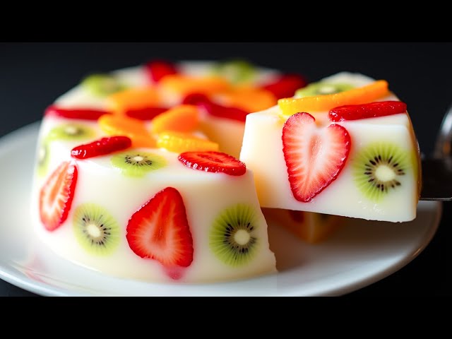 Just milk and fruit! No baking! No sugar! No eggs! Quick and easy dessert!