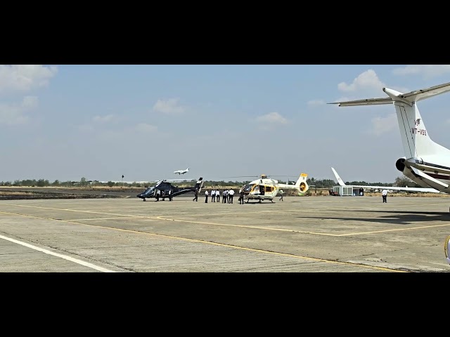 Airplane landing at Airport