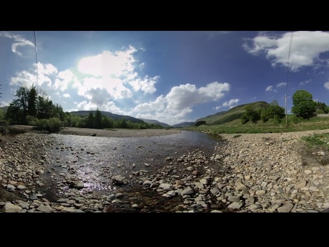 River in Highlands - 360 Video [Royalty Free Stock Footage] $350 [4K VR Stereoscopic 3D]