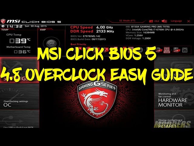 MSI OVERCLOCK 4.8 EASY GUIDE (CLICK BIOS 5 PRO CARBON I7 7700K)