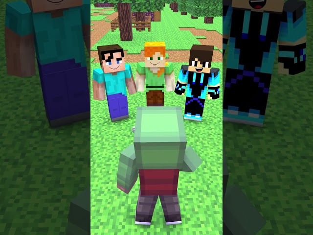 Mikey Split because of the Bad Villager in Minecraft #funny #shorts