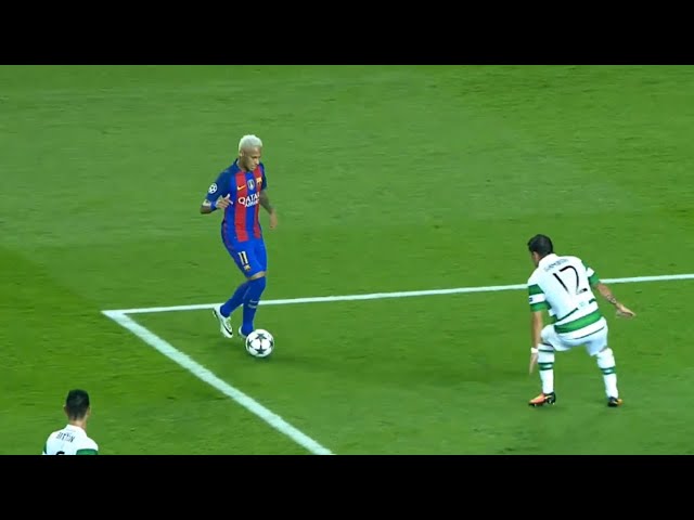 Neymar Playing Beautiful Football Against Celtic