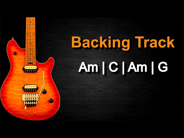 Pop Rock Ballad Guitar Backing Track in A Minor | 91 BPM |