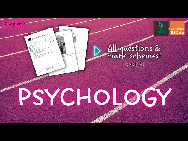 QUESTIONS, A* ANSWERS & MARK SCHEMES - Sports Psychology (Ch 9) - IGCSE PE exam revision