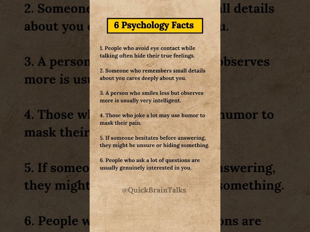 6 Crazy Psychology Facts!