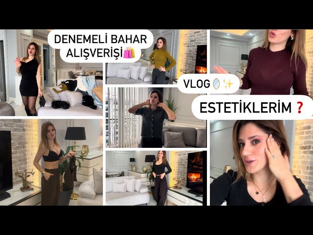 ESTETİK Mİ YAPTIRDIM❓DENEMELİ BAHAR ALIŞVERİŞİ🛍️PORTAKALLI KEK🍊VLOG 🪞✨