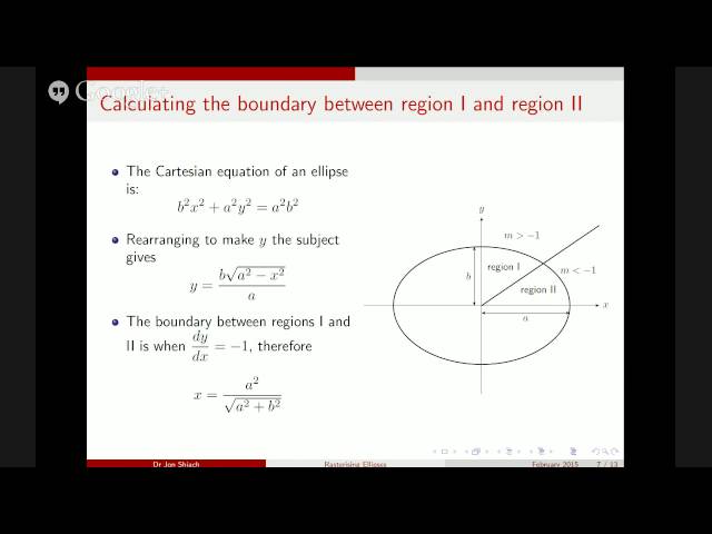 14 Rasterising ellipses