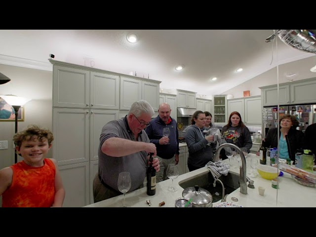 [VR180 4K] RARE Red Wine Bottle Opened - Bob's 70th Birthday