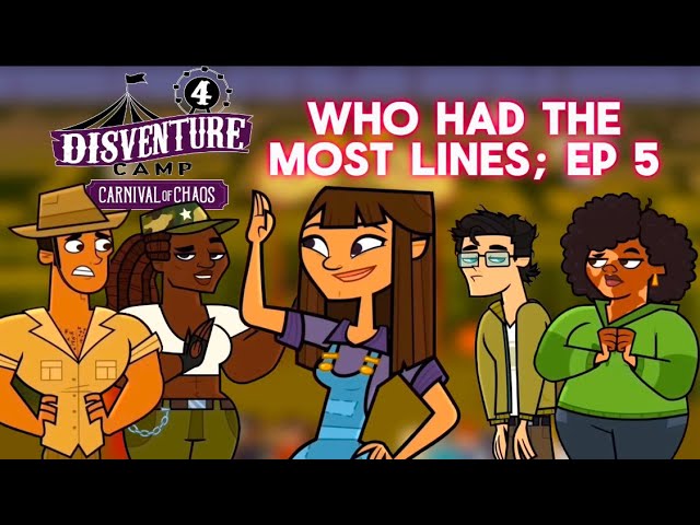 Disventure Camp Season 4: Who Had The Most Lines - Episode 5