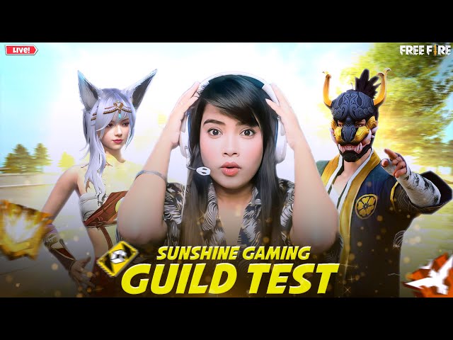 🔴FREE FIRE LIVE WITH SUNSHINE AND 1 VS 4 GUILD TEST😎✌ Free Fire Live! #fflive #girlgamer #1million