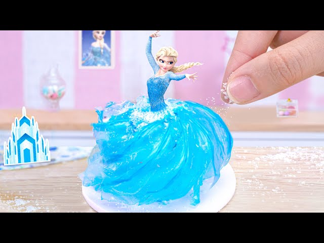 Mini Cakes | Miniature Rice Paper ELSA PRINCESS Cake Decorating | Best Frozen Mini Cakes For You