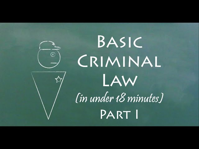 Understand Criminal Law in 18 Minutes (Part I)