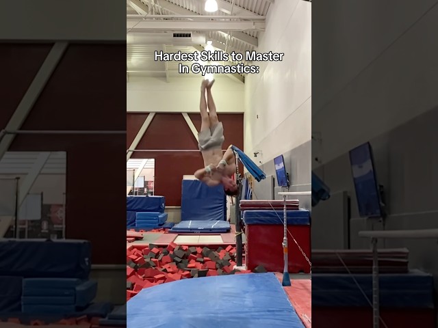 Hardest skills to master in gymnastics 😳 #gymnastics #olympics #sports #gymnastics #fail #fails