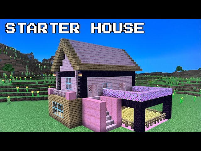 Minecraft Tutorial: How To Build A Cherry Blossom Starter House!