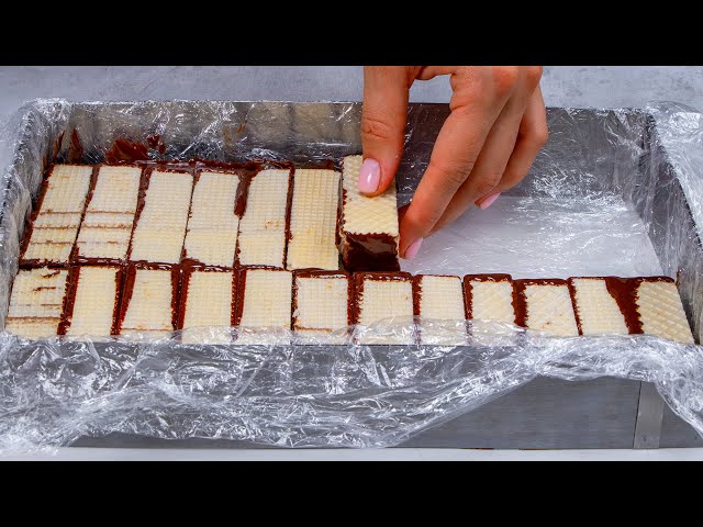 I’ve arranged the wafers in the tray and i’ve made a fantastic cake!