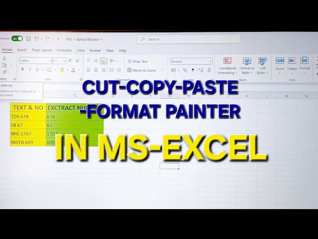 CUT COPY PASTE IN MS EXCEL #exceltips #exceltricks #computertutorial #computerknowledge #computertip