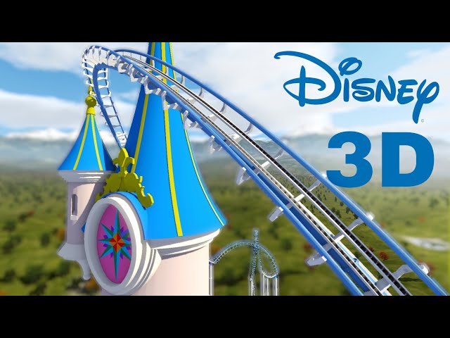 3D VR 360 Video | Disney World Roller Coaster Ride POV Disneyland Castle