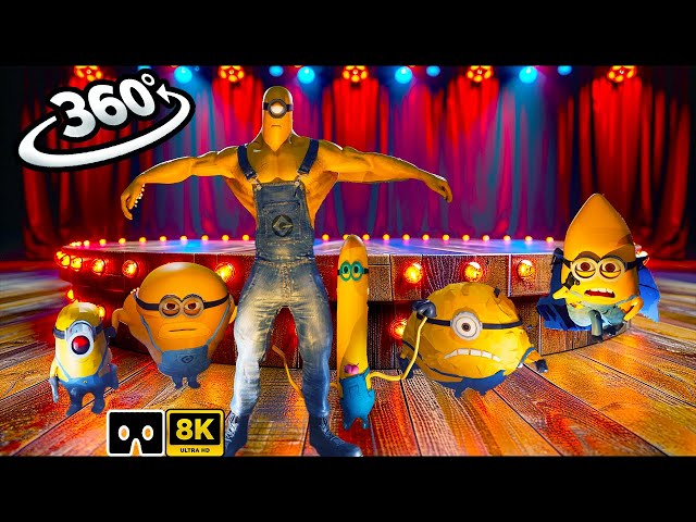 Despicable Me 4 in 360° | NEW Mega Minions Dance Battle | 8K VR 360°