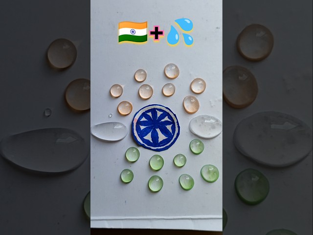 Indian 🇮🇳+💦#india#army#tiranga#tricolor#shorts#trending#republicday#viralvideo#flag#satisfying#art