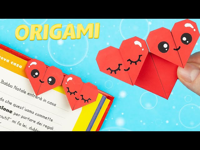 How to Make Origami Heart Bookmark: Easy Paper Craft Tutorial