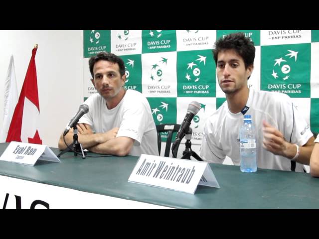 Davis Cup press conference with Amir Weintraub (Israel) after losing to Vasek Pospisil (Canada) - 1