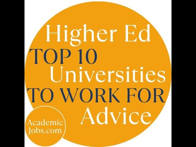 Top 10 USA Universities to Work For