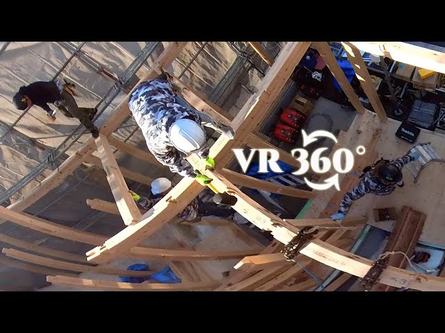 【VR】The site of house building seen in the special seats！