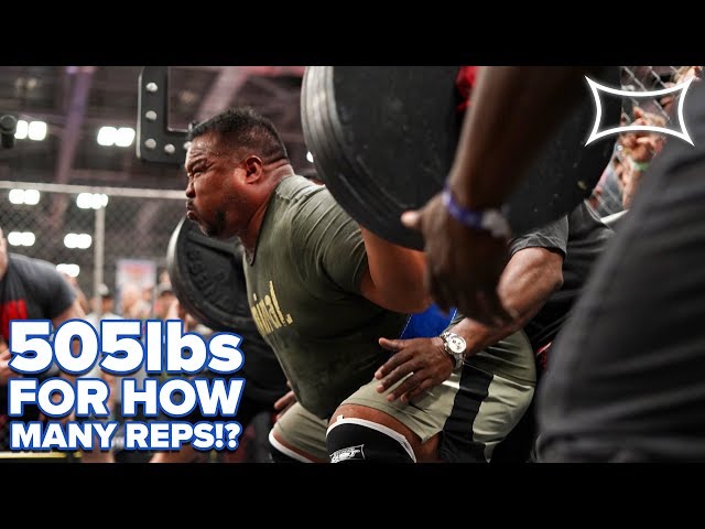 505lbs For HOW MANY REPS!? | [360° VIDEO] | GRANT HIGA Attempts To Beat Tom Platz FIBO Record