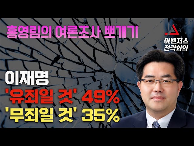 이재명 '유죄일 것' 49%, '무죄일 것' 35% - 10월 22일 홍영림의 여론조사 뽀개기