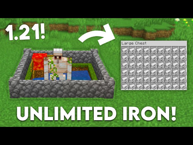 Minecraft 1.21 Easy Iron Farm Tutorial in Bedrock!