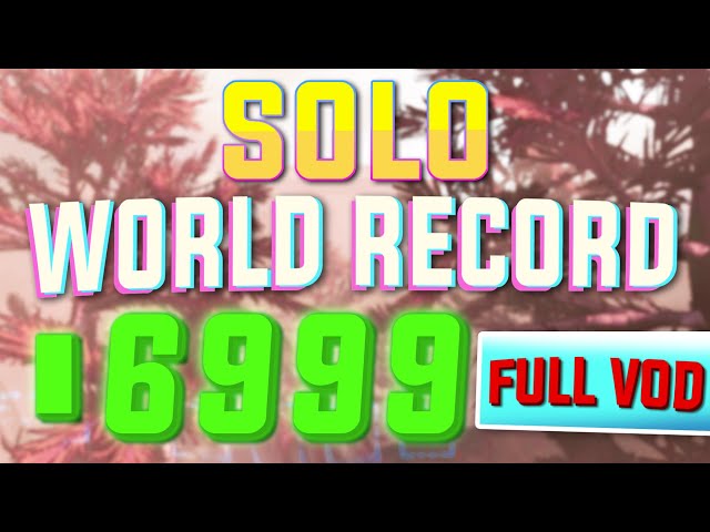 V50 World Record 6999 Quota Solo Full VOD