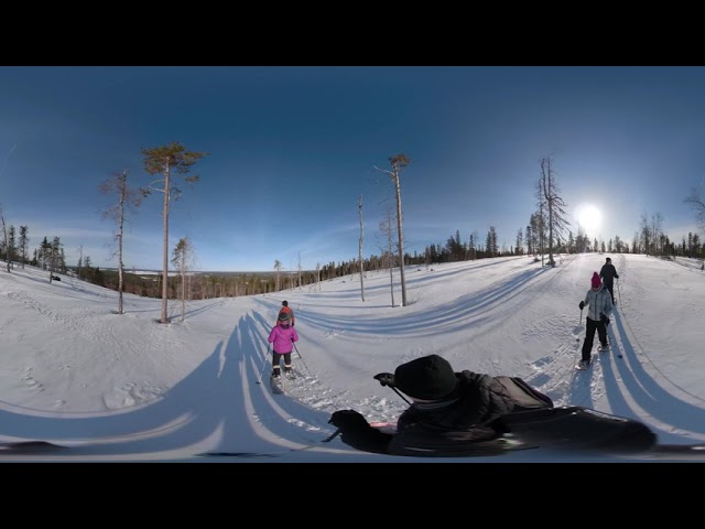 VR 360 video - Virtual snowshoe adventure, Wild Taiga Finland