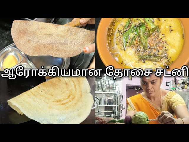 மொருமொரு  தோசை அதிரடியான சட்னி|4recipe|Ragi dosa|வெண்சோளம் தோசை|guavachutney|groundnutchutney