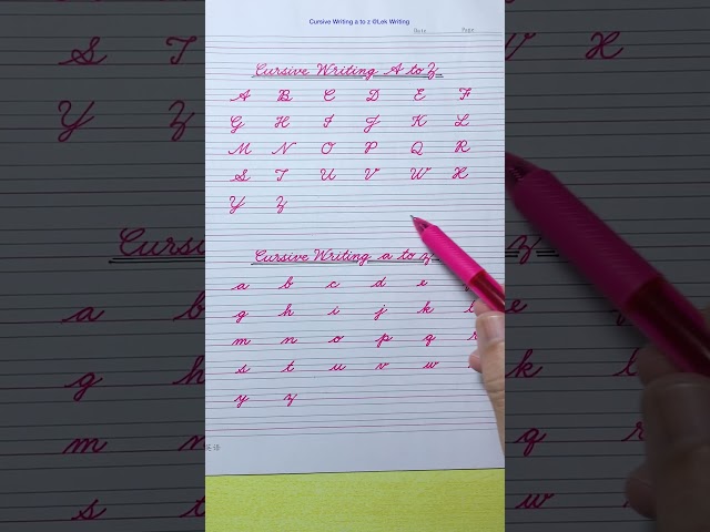 Cursive writing a to z | Cursive abcd | Cursive handwriting practice | Cursive writing abcd #abcd