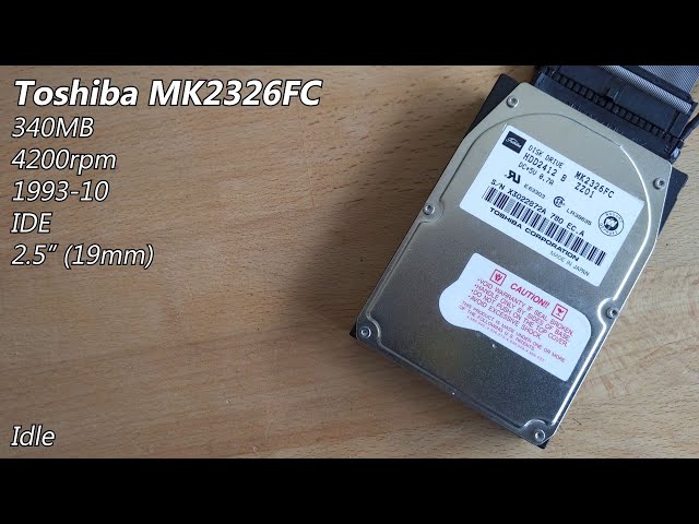 Toshiba MK2326FC 340MB (1993) - Hard Drive Sounds