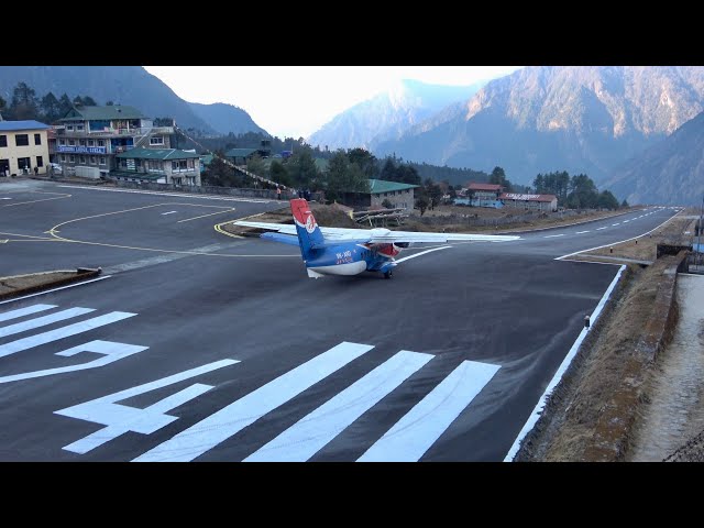 A day at one of the worlds most Challenging airports, 4K Planespotting at Lukla Tenzing Hillary