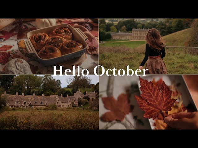 Hello October | Cozy slow autumn day in English Countryside | Caramel Apple Cinnamon Buns | Bibury